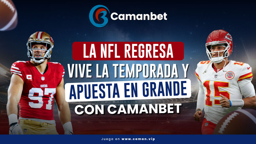 Apuestas de inicio de temporada de NFL en camanbet con las mejores cuotas y mercados de venezuela para que realices tus apuestas deportivas de la NFL. ¡Regístrate ya!