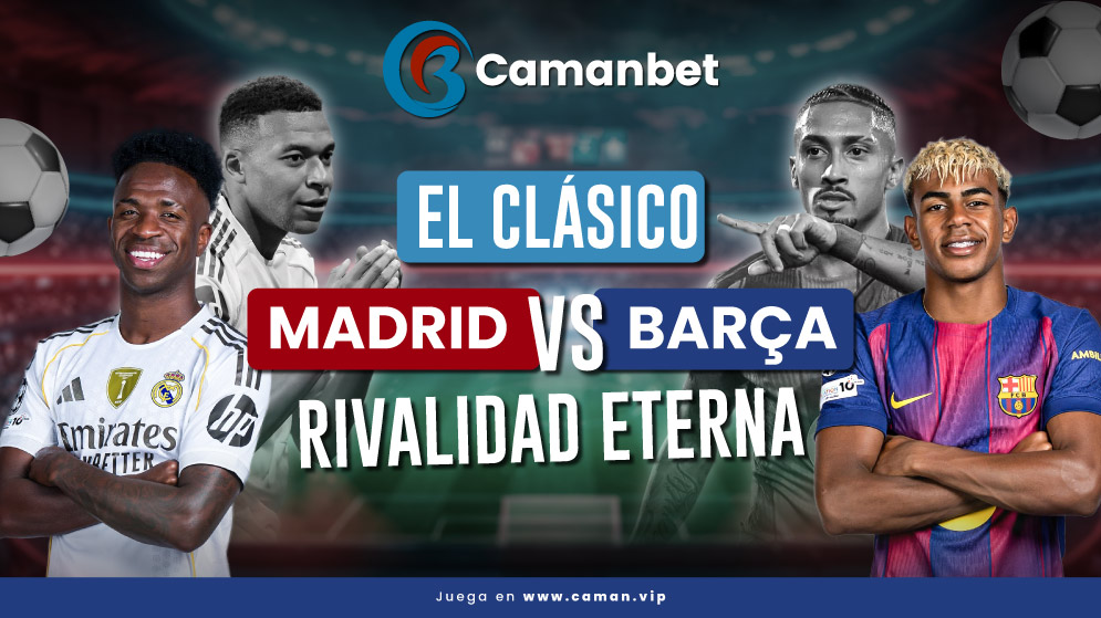 Apuestas del partido Fc Barcelona vs Real Madrid con las mejores cuotas y mercados del país. ¡Entra ya!