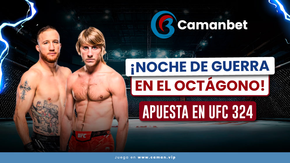 Cartelera UFC 324 completa con Gaethje vs Pimblett y Volkanovski vs Lopes, pronósticos deportivos Venezuela y guía para apuestas en dólares en Camanbet