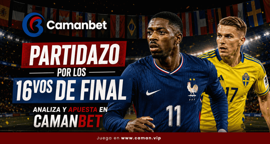 Partidazo por los 16vos de final. Analiza el duelo entre Francia vs Suecia en Camabet y haz tu parley ahora.