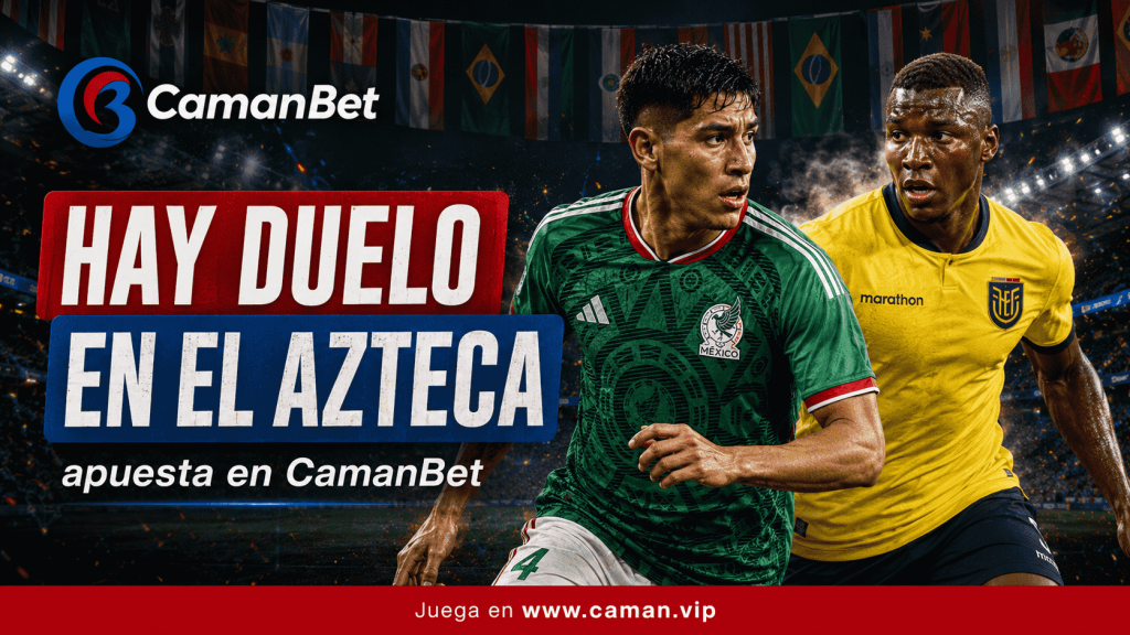 Duelo imperdible en el Azteca de México. Ecuador quiere seguir haciendo historia y México pasar del 4 partido. Analiza y apuesta en Camanbet.