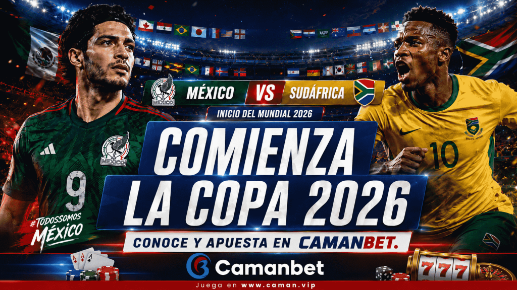 Análisis y pronóstico del partido inaugural de la Copa 2026 entre México y Sudáfrica con mercados de apuestas recomendados en CamanBet.