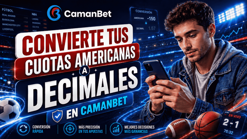 Convierte las cuotas americanas en decimales en tus parleys