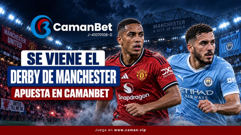 Vive el derby de Manchester en la casa de apuestas favorita de Venezuela.